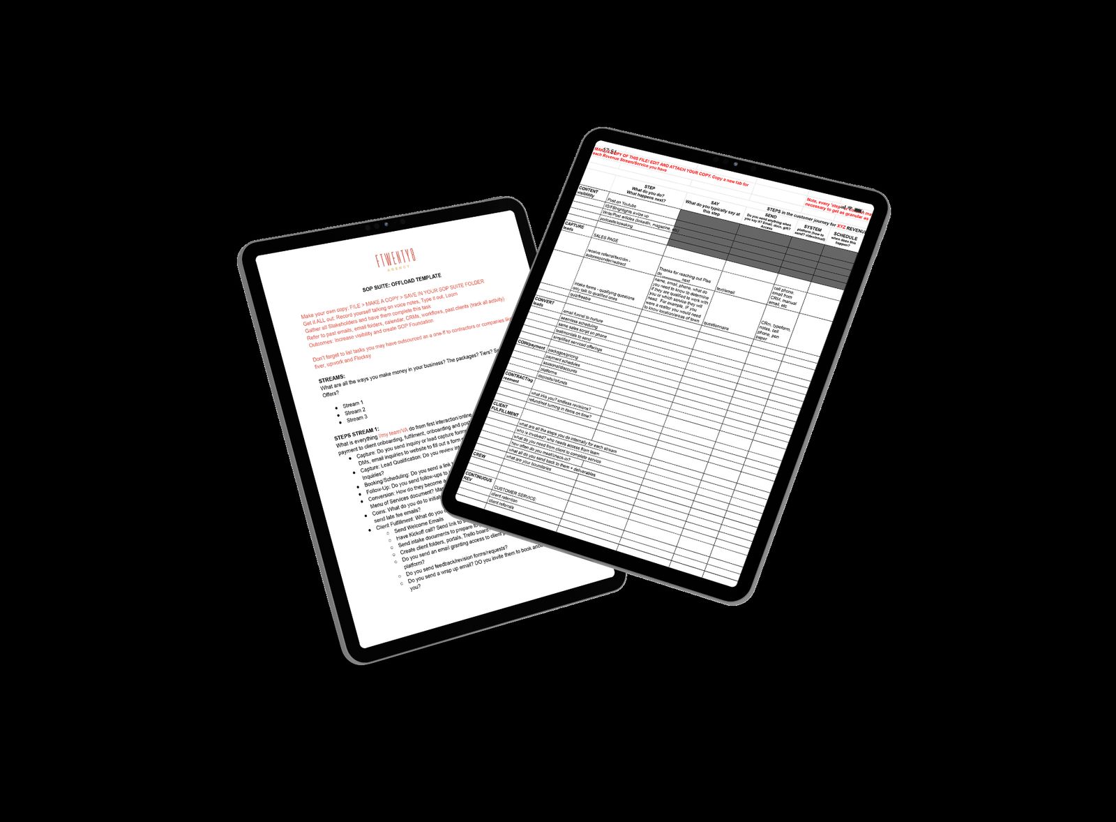 Offboarding on tablet